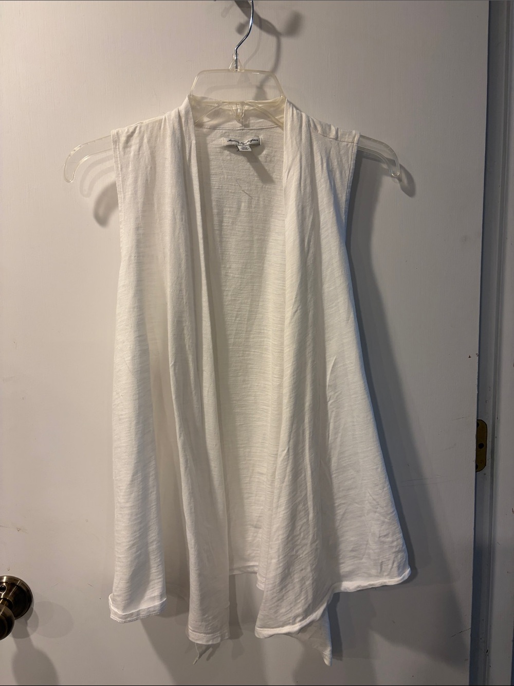 American Eagle Outfitters Lightweight Open Front White Sleeveless Cardigan M